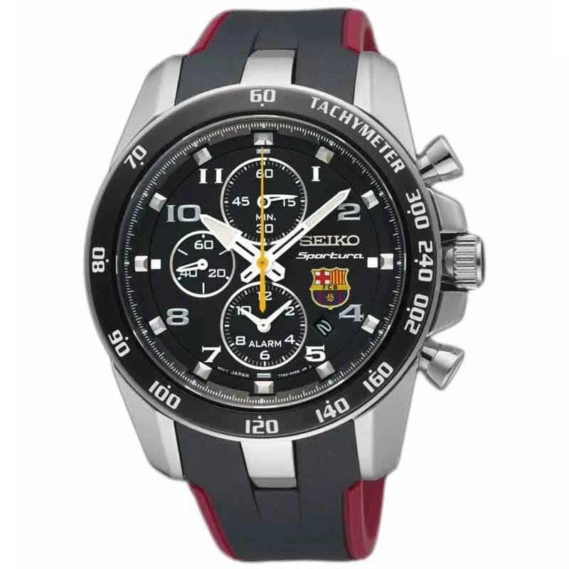 New Seiko Sportura SNAE93P1 FC Football Chronograph Tachymeter | eBay