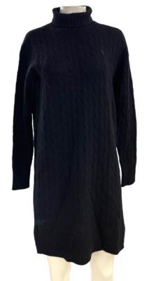 Polo Ralph Lauren Wool & Cashmere Cable Knit Dress Black | eBay