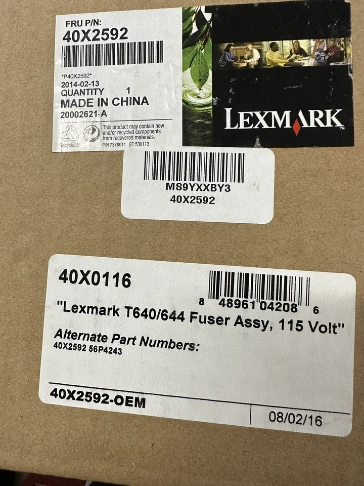 Lexmark T640 T642 T644 X644 X646 40X0116 40X2592 OEM Fuser Assembly - Image 2 of 2