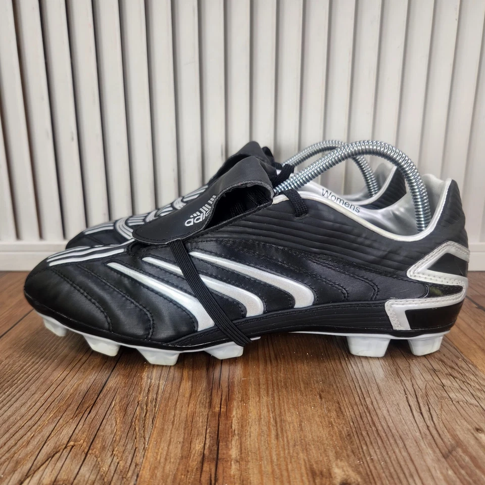Adidas Absolado Traxion FG 2007 Womens Size 10 Black Silver Soccer Cleats 661359 - Image 3 of 4