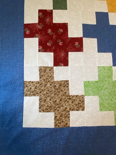 QUILT TOP~MULTI COLORS~51” X 60”~BED, HOME DECOR~PIECED~NEW HOMEMADE~U,S.A - Picture 9 of 9