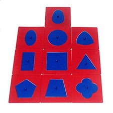 Montessori Professional Quality Metal Insets Set/10 Baby Early Childhood Educ...