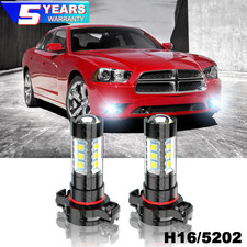 Pair 4-Side 5202 LED Headlight Bulbs 6000K White Super Bright Fog Light Bulb 