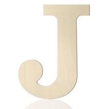 Wooden Letters 12 Inch J, 1/5 Inch Thick Large Wooden Letters for Wall Decor ...