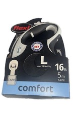 Flexi New Comfort Tape Leash Gray/Black 16 foot for Large Dogs Up To 132 lbs NEW