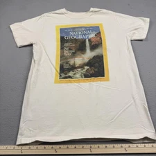 National Geographic Shirt Mens Small White Parks Project Our National Parks Tee