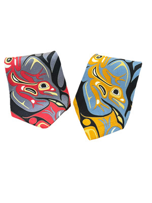 Boxelder Tribal Art of the Northwest Coast  Gitanmaax Frog Clan  Men s Neckties