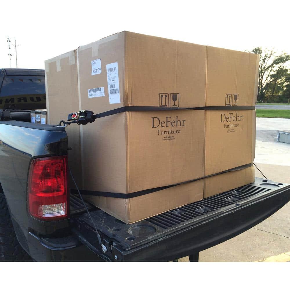 Retractable Ratchet Tie Down Straps 10ft 2 Pack Heavy Duty ATV Trailer Boat