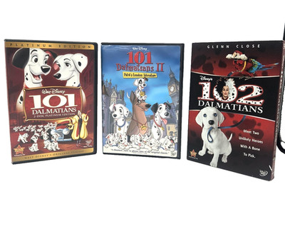 Disney 101 Dalmatians DVD Lot Platinum Edition + 102 + Patch s London Adventure