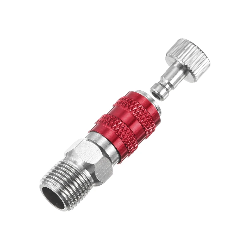 1/8 Air Brush Connector Adapters, 2pcs Air Brush Quick Connect, Red - image 4 of 4