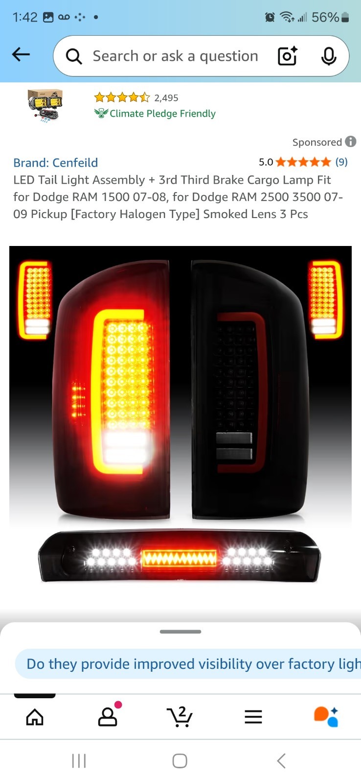 07-09 Dodge RAM 2500 3500 LED Tail Lights Upgrade – Clear Lens Halogen Replacement