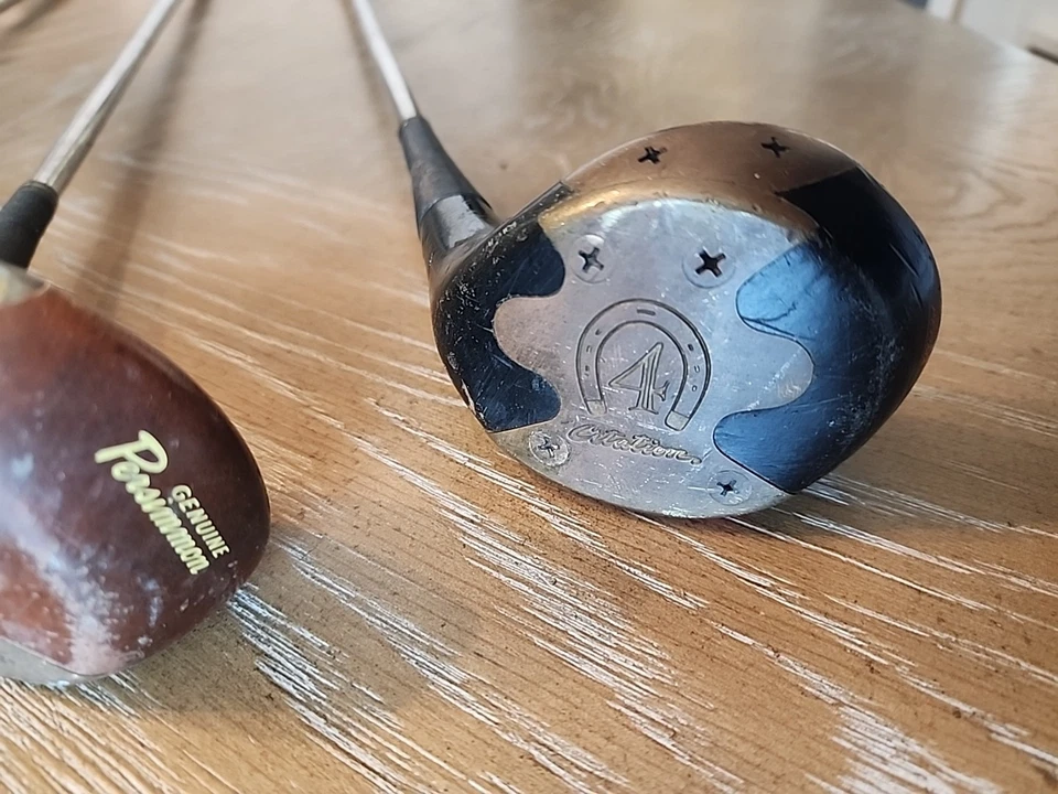 Vintage Persimmon Citation Woods Power Bilt 1W 3W 4W Steel Shaft FREE SHIPPING - Image 4 of 4