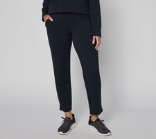 Denim  Co. Active Petite Fleece Back Knit Ankle Pants Black M Used