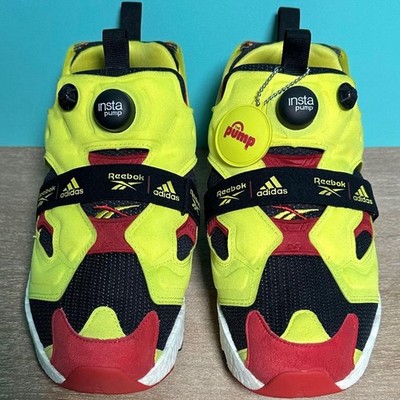 Reebok Pump Fury Instapump Boost 8.5US Yellow Red Black White Rare Made in 2019