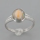 Dainty Vintage Vargas Sterling Silver Blister Pearl Ring Size 7.75