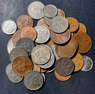Old TRINIDAD AND TOBAGO COIN LOT 50 COINS Lot #S13