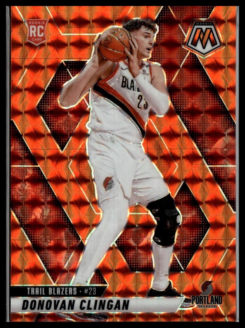 2024-25 Panini Mosaic #246 Donovan Clingan Green Mosaic RC