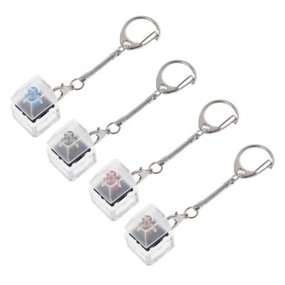 1-Key Cherry MX Switch Tester Kit with Translucent Blank Keycaps Keychain Toys