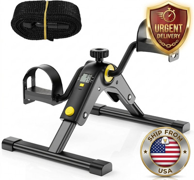 Pedal Exerciser Under Desk Bike with LCD Display Exercise Bike for Arms and Legs