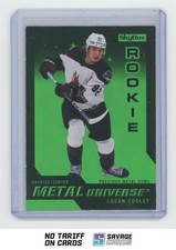 2023-24 SkyBox Metal Universe Precious Gems Green RC Logan Cooley /100 #R-4