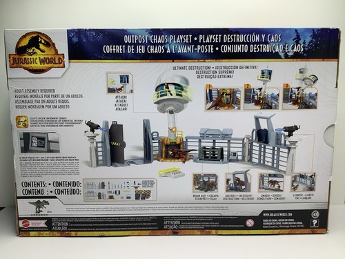 New Jurassic World Park Outpost Chaos Playset w/ Figures Exclusive Toy Set *Read - Afbeelding 2 van 13