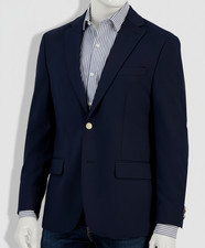 Tommy Hilfiger Men's Blue Solid Modern Fit Blazer Suit Jacket Size 44R.