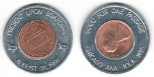 Present Upon Boarding--Good For One Passage CHICAGO ANA-IOLA, WIS.--Encased 1991