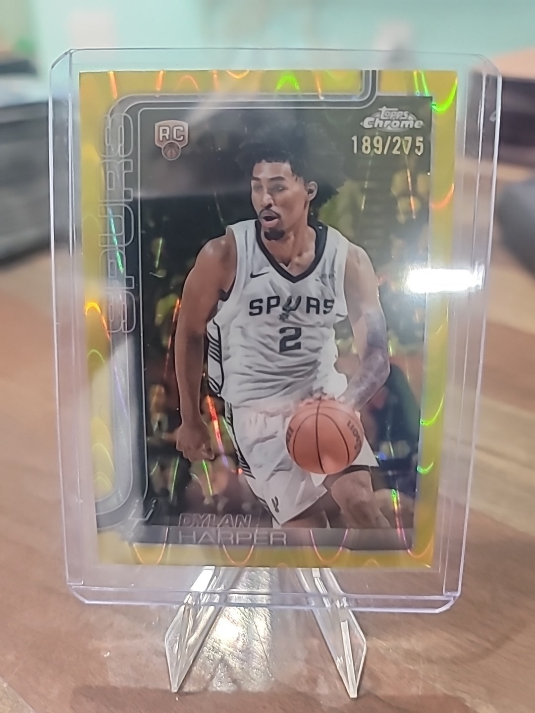 2025-26 Topps Chrome - Dylan Harper #252 Yellow RayWave Refractor /275 (RC)