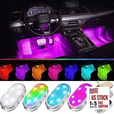 4Pcs Car LED Lights Interior Wireless Interior Car Lights with 6 7 Colors