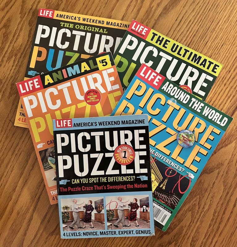 LIFE Picture Puzzle Spot the Differences 5 paperback books