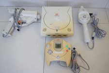 Sega Dreamcast Console - Fishing Rod - Gun - Pad + VMU - Good Condition - 34F