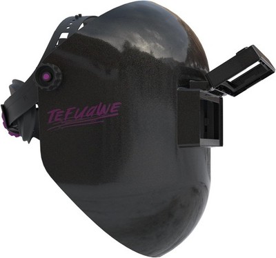 Flip up Chopped Fiberglass Sugar Scoop Welding Helmet, Medium Cut Top and Bottom