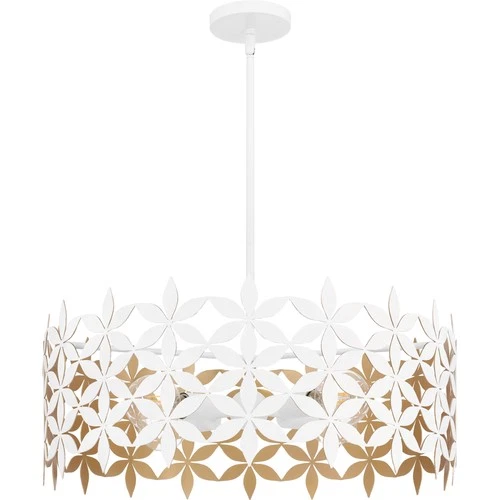 Quoizel QP6746 Piper 4 Light 25"W Pendant - White - Picture 5 of 7