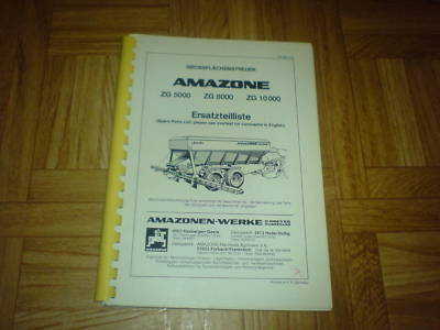 Orig. Etl. Amazone Streuer ZG 5000/8000/10000