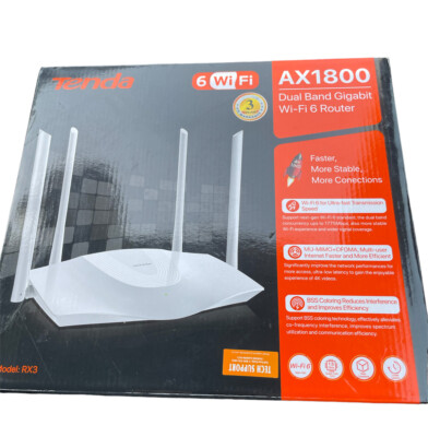 Tends Wi-Fi 6 Router AC1800 Smart Wi-Fi Router RX3 Dual Band Gigabyte Wireless