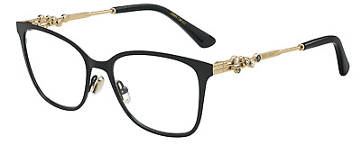 New JIMMY CHOO Eyeglasses JC212 807 53-17 Black & Gold Frame New JIMMY CHOO Eyeglasses JC212 807 53-17 Black & Gold Frame