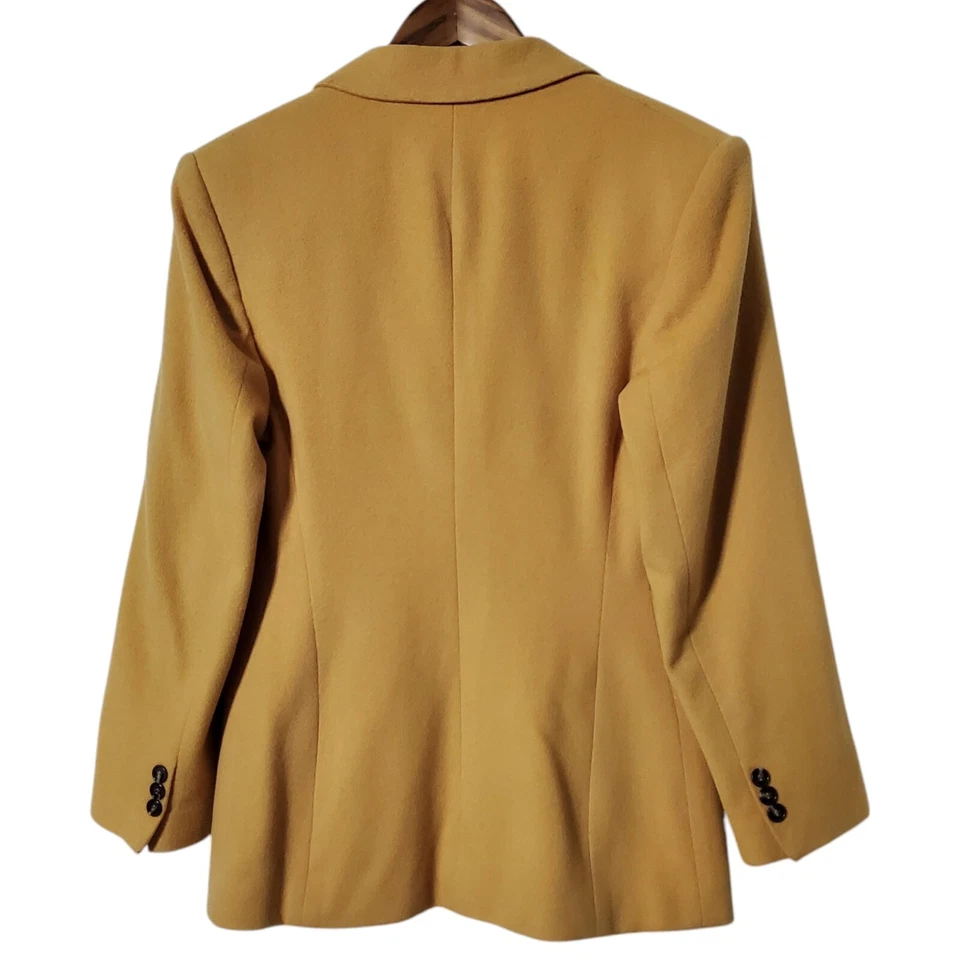 Chaqueta Blazer The Limited Talla M Lana Mezcla Cachemira Amarillo Años 90 Para Mujer Foto 4 de 4