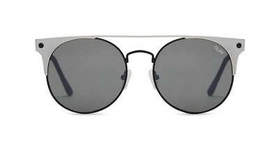 QUAY AUSTRALIA BLACK SILVER/SMOKE "THE IN CROWD" SUNGLASSES  NEW