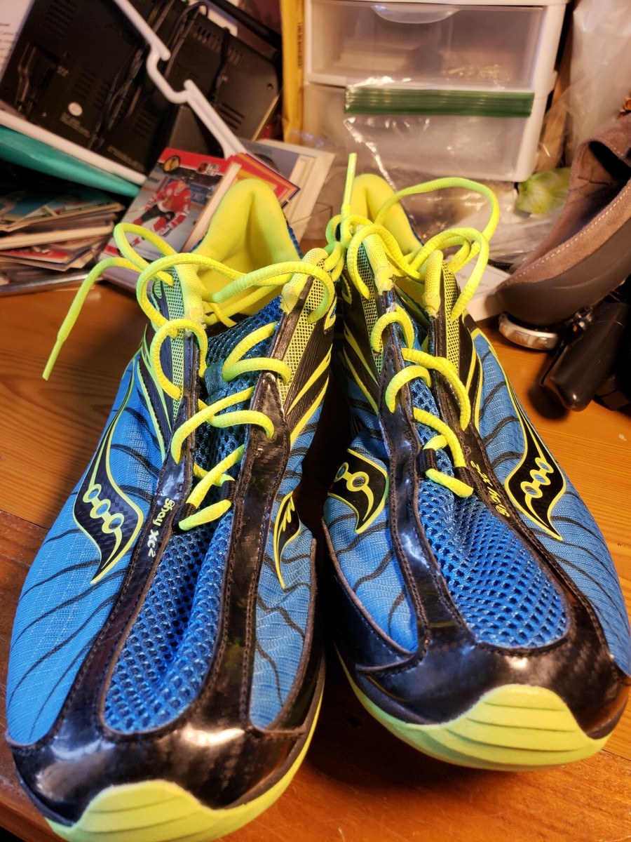 Size Saucony Shay XC2 Spike Blue Yellow