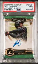 JAZZ CHISHOLM JR. - 2021 TOPPS FIVE STAR - GREEN /15 AUTO RC - PSA 9 POP 1