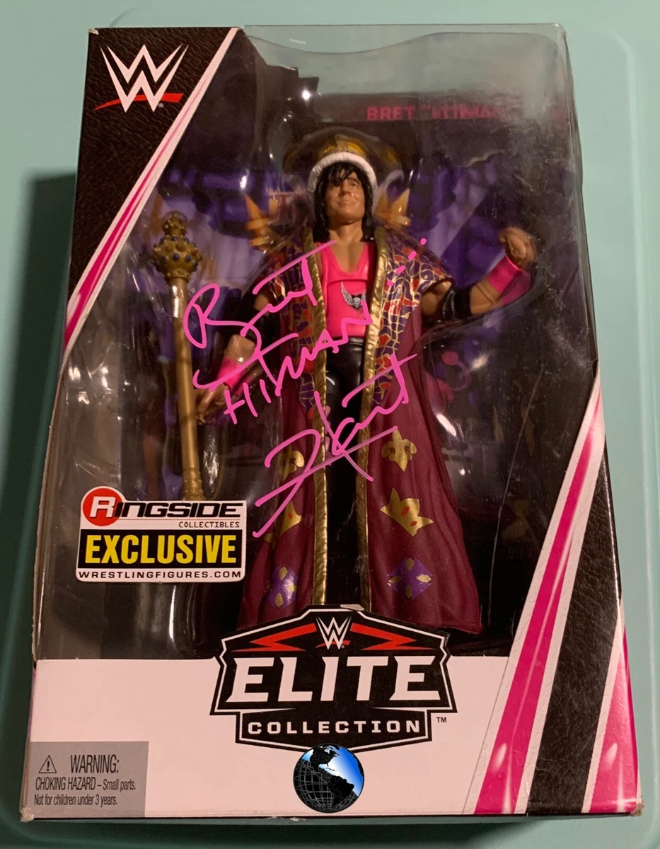 AUTOGRAPHED BRET HART ELITE KING OF THE RING RINGSIDE EXCLUSIVE FIGURE