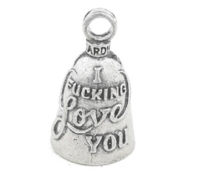I F-ING LOVE YOU Guardian  Motorcycle Ride Bell w ANGEL PIN gremlin biker harley