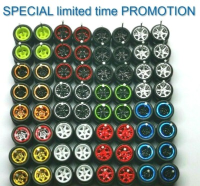 Hot Wheels 6 Speichen + 5 Speichen Custom Gummireifen JDM 10MM 32 Sets PROMO