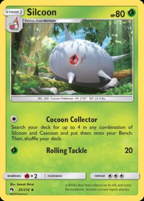 Pokemon Silcoon (25/240) Lost Thunder LP