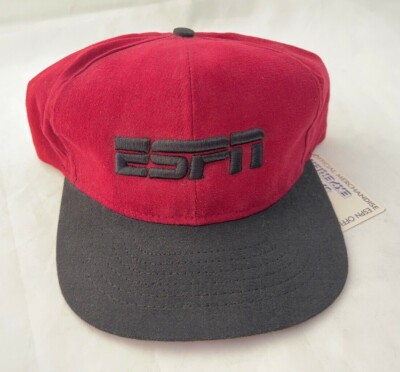 ESPN 2 Vintage '90s Hat Baseball Cap Snap-Back Maroon Black Official ...