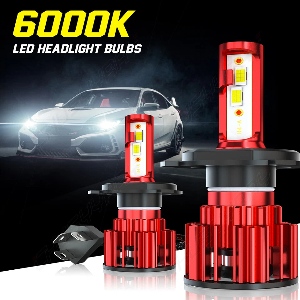 Kit de 2 faros LED bombillas de haz alto/bajo para Toyota Yaris sedán de 4 puertas 2007-2011-2019 Foto 3 de 4