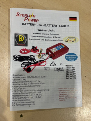 Sterling Power Pro Carge B - 24V Batterie zu 12V Batterie Ladegerät - neuwertig