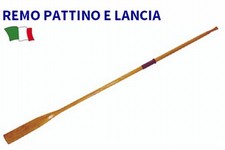REMO IN LEGNO A PALA CURVA 260 CM PER PATTINO LANCIA MOSCONE SALVATAGGIO REMI