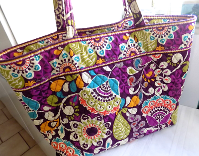 Vera Bradley Plum Crazy Extra Large Tote 23 x 15 x 8