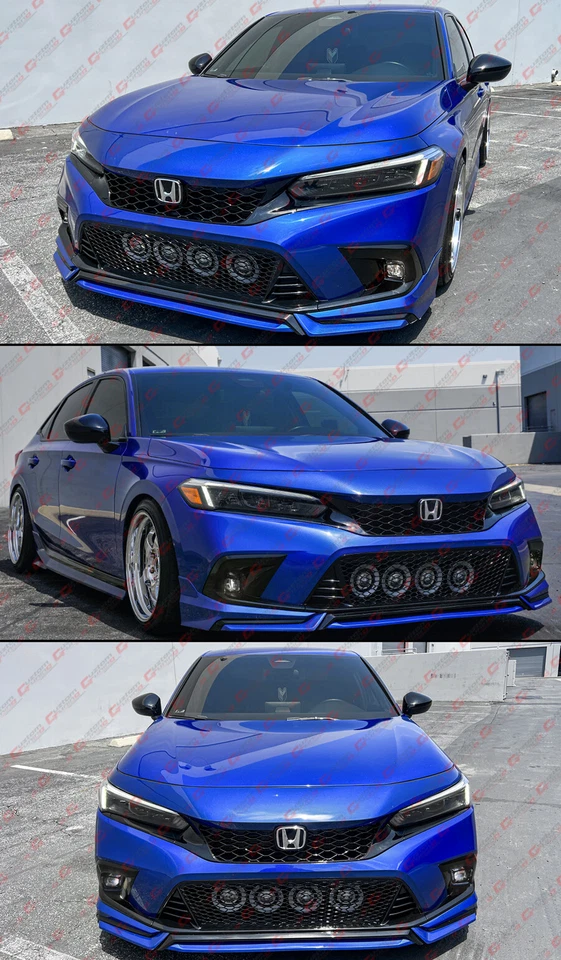 FOR 2022-2024 HONDA CIVIC TYPE-R FL5 STYLE MATT BLACK FRONT LOWER GRILLE GRILL - Image 4 of 4